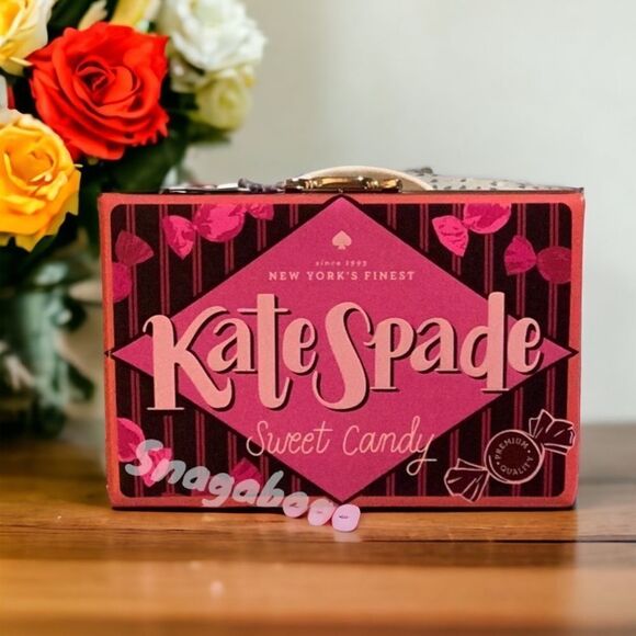 KATE SPADE NWT CANDY SHOP CANDY WRAPPER CLUTCH BAG PURSE LEATHER - Picture 3 of 13